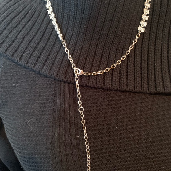 Faux Pearl and Rhinestone 3 Strand Necklace - Picture 9 of 11